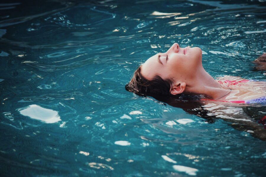 woman swimming